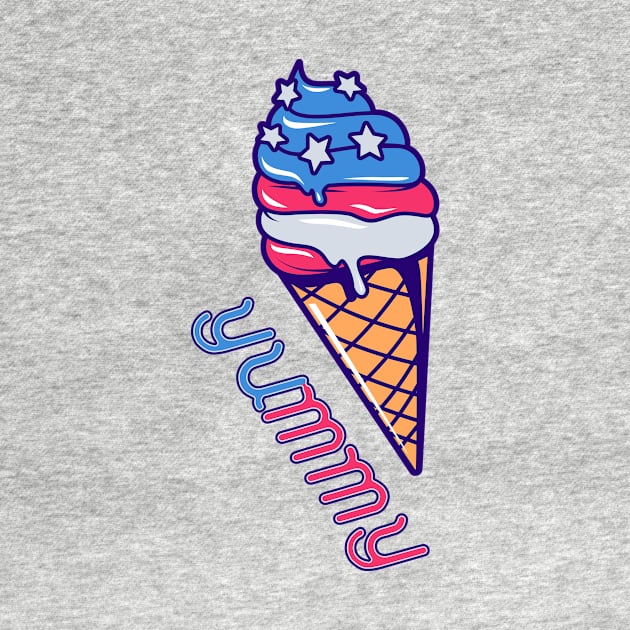 Patriotic Ice Cream Yummy USA by Mr.TrendSetter